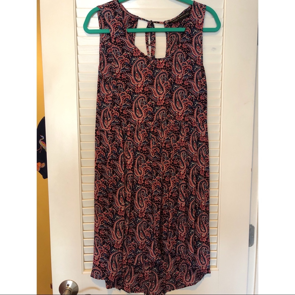 Zara Paisley Patterned Dress, Size Medium